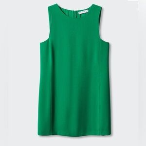 NWT MANGO Short Sleeveless Shift Dress - Green